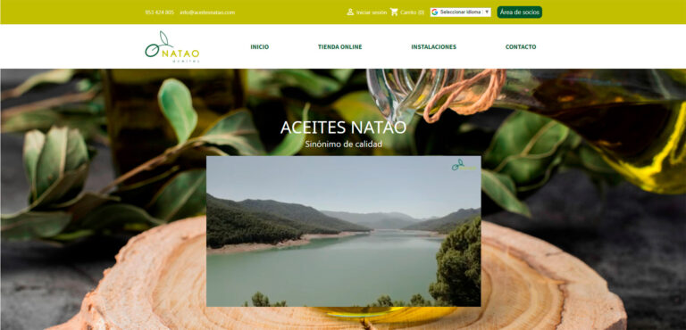 diseño web Aceites Natao