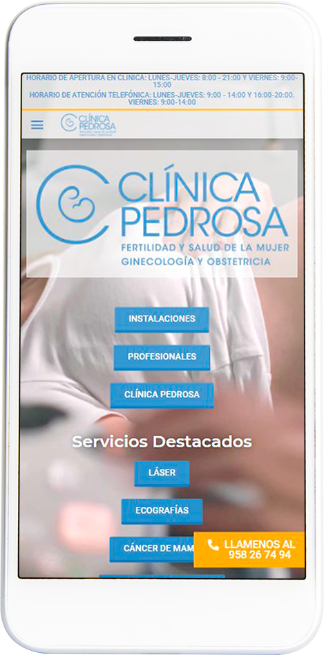 diseño responsive Clinica Pedrosa