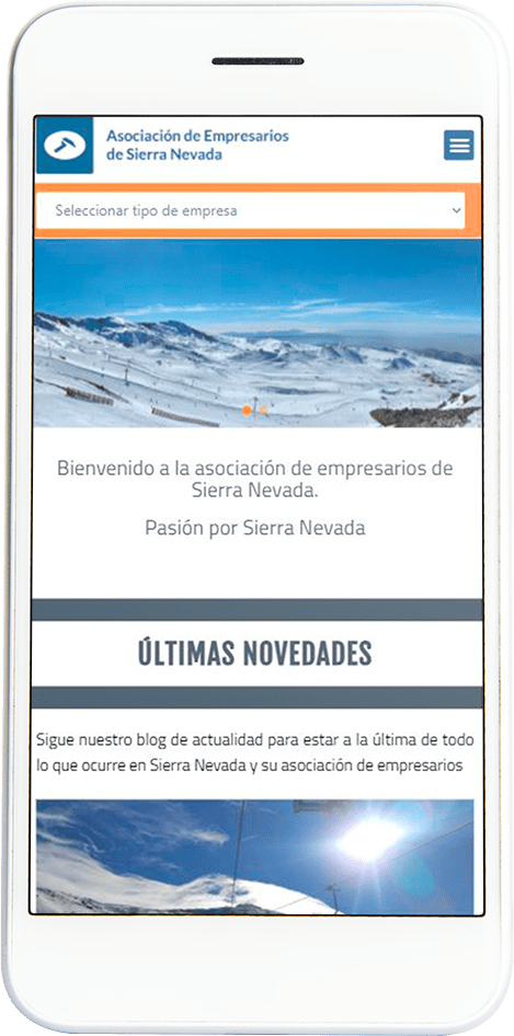 diseño responsive Asociación de Empresarios de Sierra Nevada